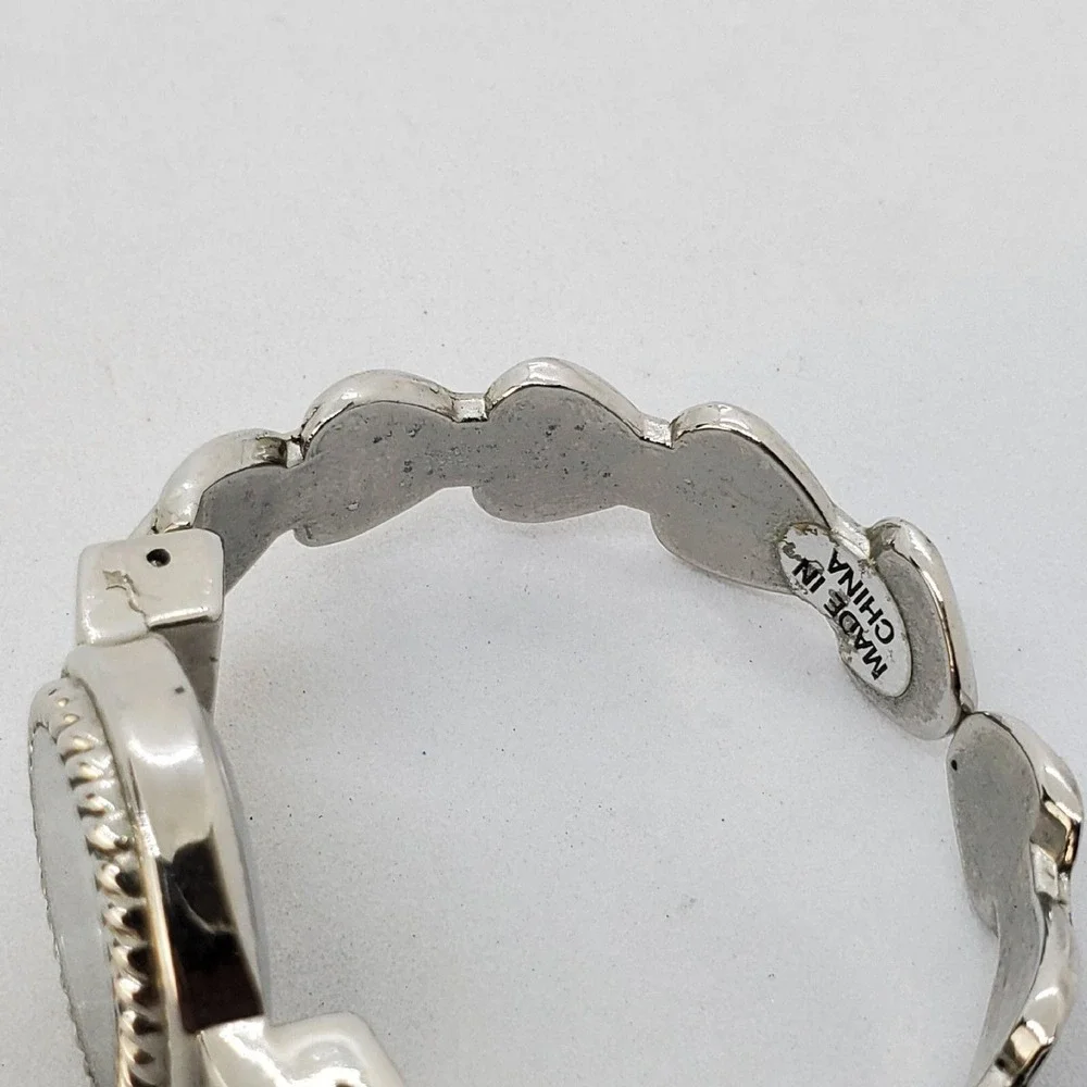 Women's‎ Cuff Watch Hearts Band 26MM Gray Tone 5.5